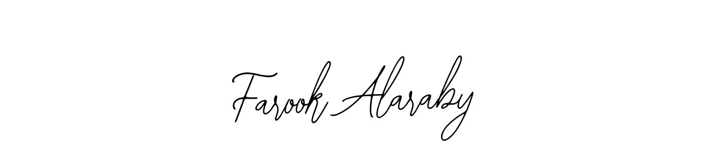 How to make Farook Alaraby name signature. Use Bearetta-2O07w style for creating short signs online. This is the latest handwritten sign. Farook Alaraby signature style 12 images and pictures png