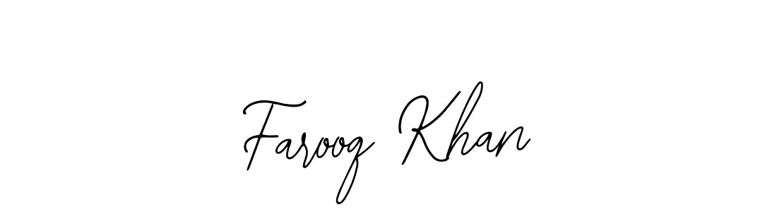 Use a signature maker to create a handwritten signature online. With this signature software, you can design (Bearetta-2O07w) your own signature for name Farooq Khan. Farooq Khan signature style 12 images and pictures png