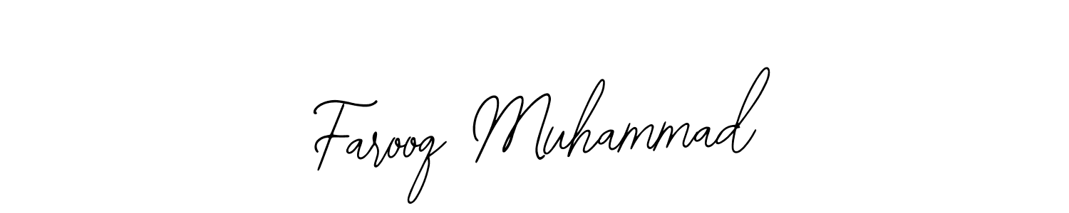 Use a signature maker to create a handwritten signature online. With this signature software, you can design (Bearetta-2O07w) your own signature for name Farooq Muhammad. Farooq Muhammad signature style 12 images and pictures png