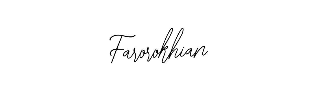 Make a beautiful signature design for name Farorokhian. With this signature (Bearetta-2O07w) style, you can create a handwritten signature for free. Farorokhian signature style 12 images and pictures png