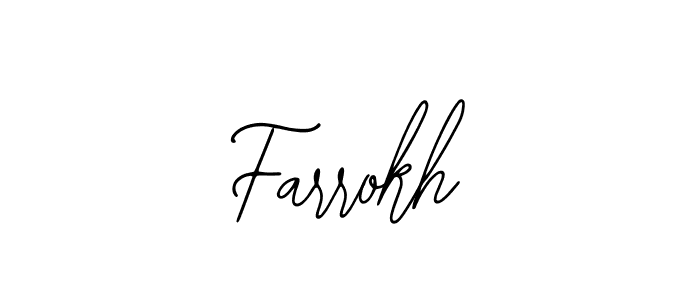 How to make Farrokh name signature. Use Bearetta-2O07w style for creating short signs online. This is the latest handwritten sign. Farrokh signature style 12 images and pictures png