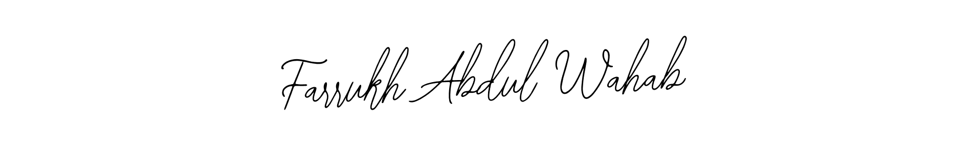 How to make Farrukh Abdul Wahab signature? Bearetta-2O07w is a professional autograph style. Create handwritten signature for Farrukh Abdul Wahab name. Farrukh Abdul Wahab signature style 12 images and pictures png