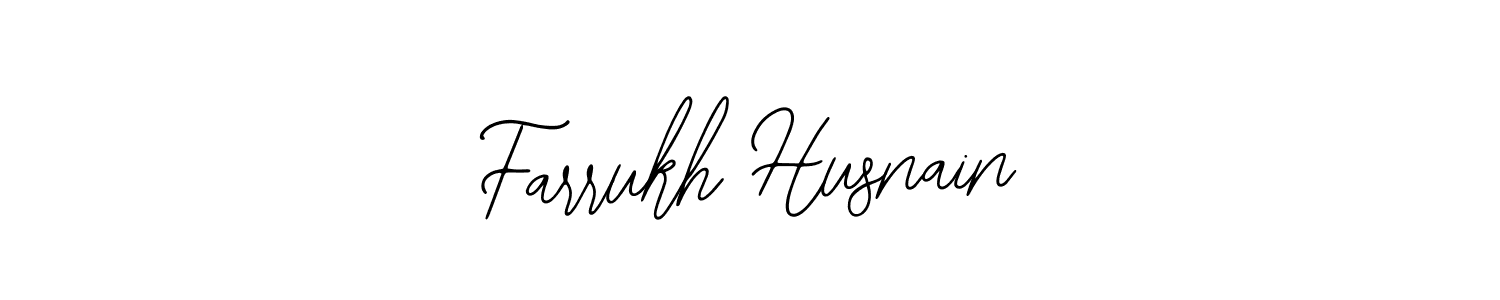 Bearetta-2O07w is a professional signature style that is perfect for those who want to add a touch of class to their signature. It is also a great choice for those who want to make their signature more unique. Get Farrukh Husnain name to fancy signature for free. Farrukh Husnain signature style 12 images and pictures png