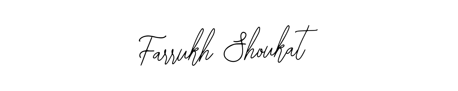 How to make Farrukh Shoukat name signature. Use Bearetta-2O07w style for creating short signs online. This is the latest handwritten sign. Farrukh Shoukat signature style 12 images and pictures png