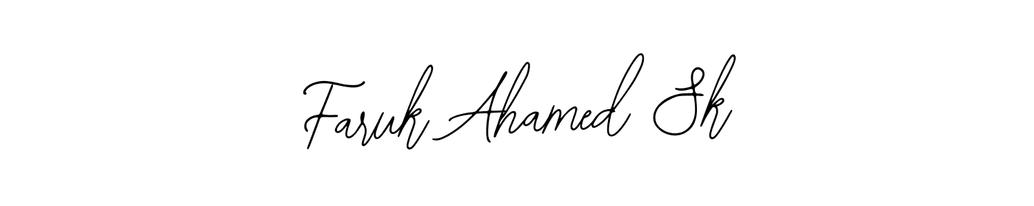 Use a signature maker to create a handwritten signature online. With this signature software, you can design (Bearetta-2O07w) your own signature for name Faruk Ahamed Sk. Faruk Ahamed Sk signature style 12 images and pictures png