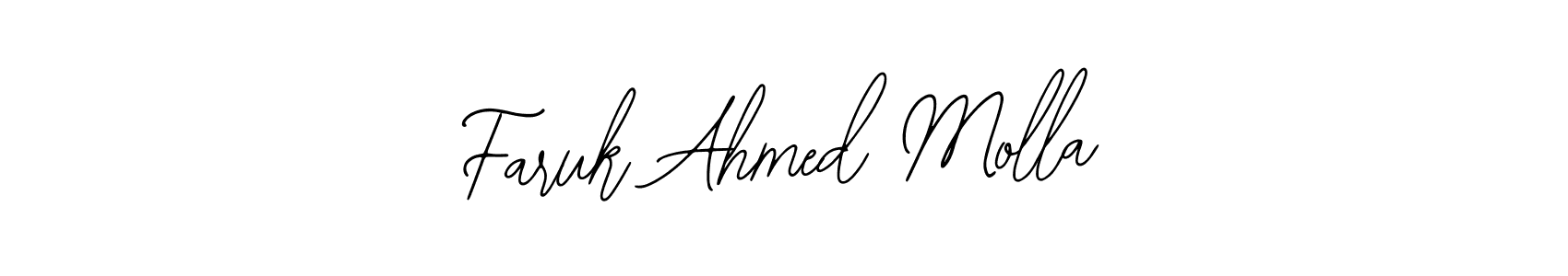 How to make Faruk Ahmed Molla name signature. Use Bearetta-2O07w style for creating short signs online. This is the latest handwritten sign. Faruk Ahmed Molla signature style 12 images and pictures png