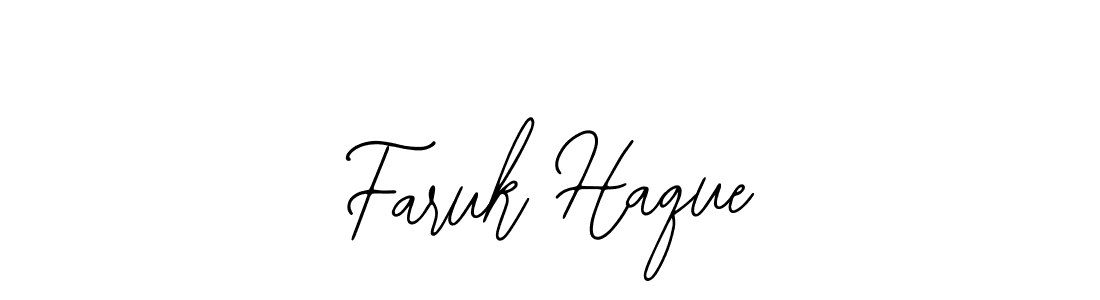 How to make Faruk Haque name signature. Use Bearetta-2O07w style for creating short signs online. This is the latest handwritten sign. Faruk Haque signature style 12 images and pictures png