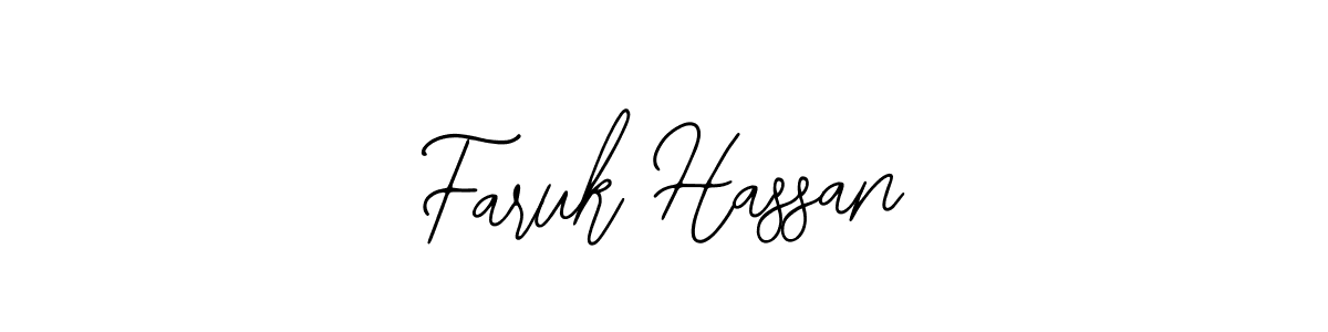 How to make Faruk Hassan name signature. Use Bearetta-2O07w style for creating short signs online. This is the latest handwritten sign. Faruk Hassan signature style 12 images and pictures png
