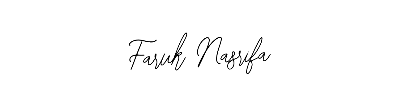 How to make Faruk Nasrifa name signature. Use Bearetta-2O07w style for creating short signs online. This is the latest handwritten sign. Faruk Nasrifa signature style 12 images and pictures png