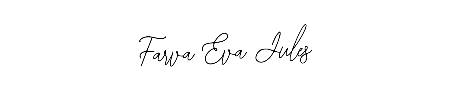 The best way (Bearetta-2O07w) to make a short signature is to pick only two or three words in your name. The name Farva Eva Jules include a total of six letters. For converting this name. Farva Eva Jules signature style 12 images and pictures png