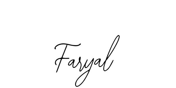 Design your own signature with our free online signature maker. With this signature software, you can create a handwritten (Bearetta-2O07w) signature for name Faryal. Faryal signature style 12 images and pictures png