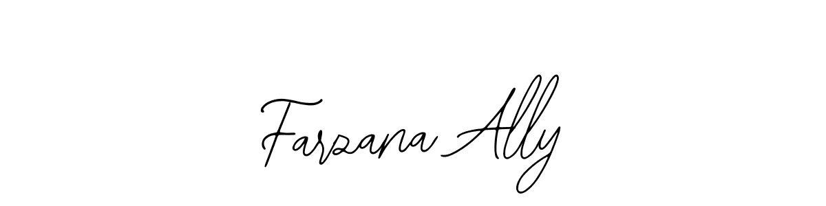 How to make Farzana Ally name signature. Use Bearetta-2O07w style for creating short signs online. This is the latest handwritten sign. Farzana Ally signature style 12 images and pictures png