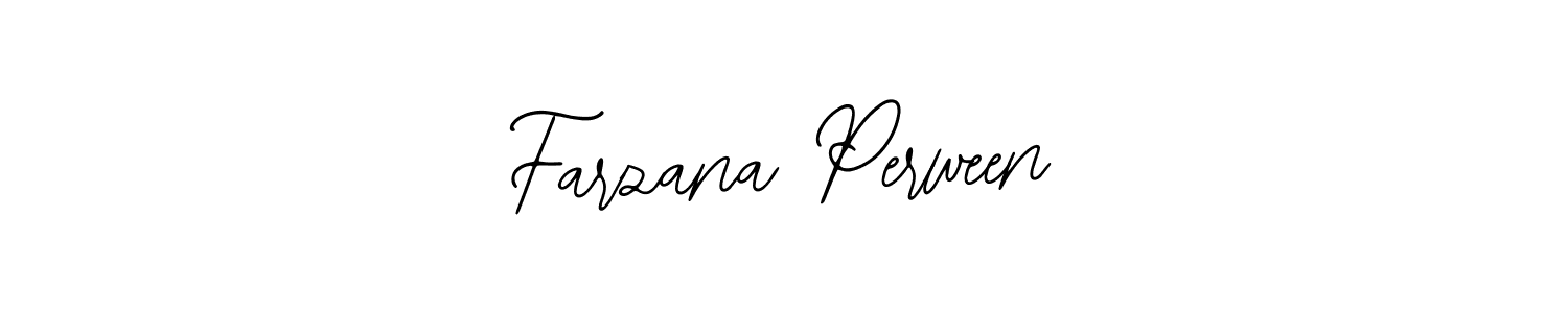 Use a signature maker to create a handwritten signature online. With this signature software, you can design (Bearetta-2O07w) your own signature for name Farzana Perween. Farzana Perween signature style 12 images and pictures png