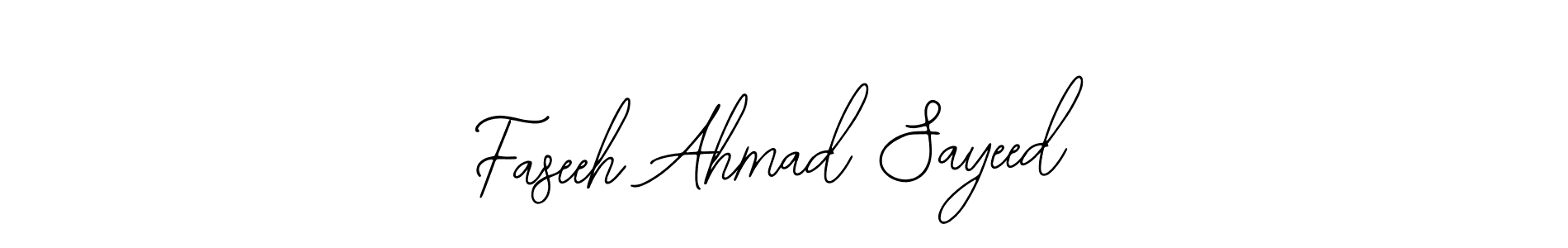 Create a beautiful signature design for name Faseeh Ahmad Sayeed. With this signature (Bearetta-2O07w) fonts, you can make a handwritten signature for free. Faseeh Ahmad Sayeed signature style 12 images and pictures png