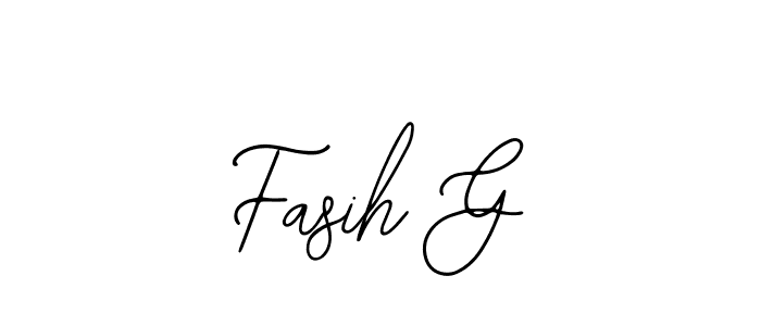 Use a signature maker to create a handwritten signature online. With this signature software, you can design (Bearetta-2O07w) your own signature for name Fasih G. Fasih G signature style 12 images and pictures png