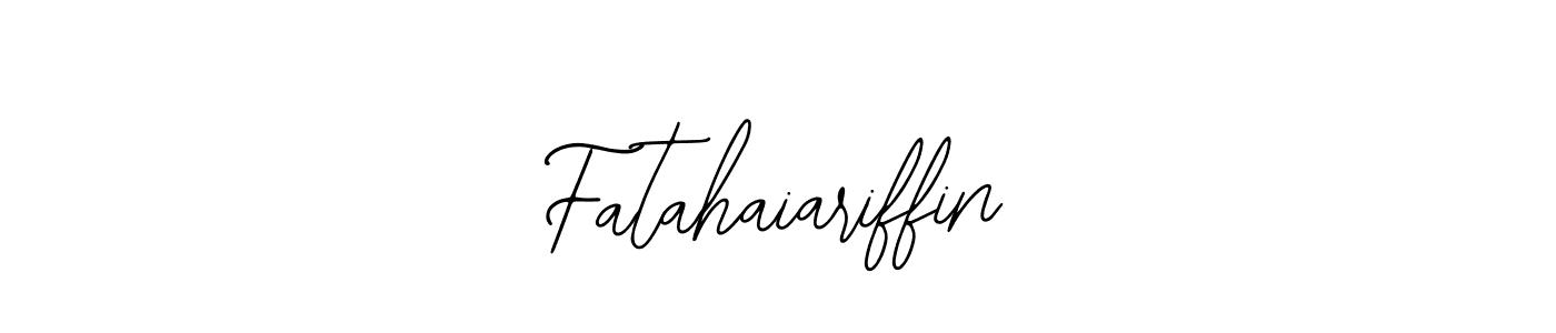 Use a signature maker to create a handwritten signature online. With this signature software, you can design (Bearetta-2O07w) your own signature for name Fatahaiariffin. Fatahaiariffin signature style 12 images and pictures png