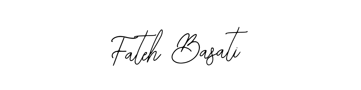 How to make Fateh Basati name signature. Use Bearetta-2O07w style for creating short signs online. This is the latest handwritten sign. Fateh Basati signature style 12 images and pictures png