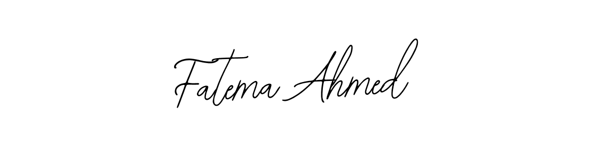 Bearetta-2O07w is a professional signature style that is perfect for those who want to add a touch of class to their signature. It is also a great choice for those who want to make their signature more unique. Get Fatema Ahmed name to fancy signature for free. Fatema Ahmed signature style 12 images and pictures png