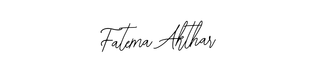 How to make Fatema Akthar name signature. Use Bearetta-2O07w style for creating short signs online. This is the latest handwritten sign. Fatema Akthar signature style 12 images and pictures png