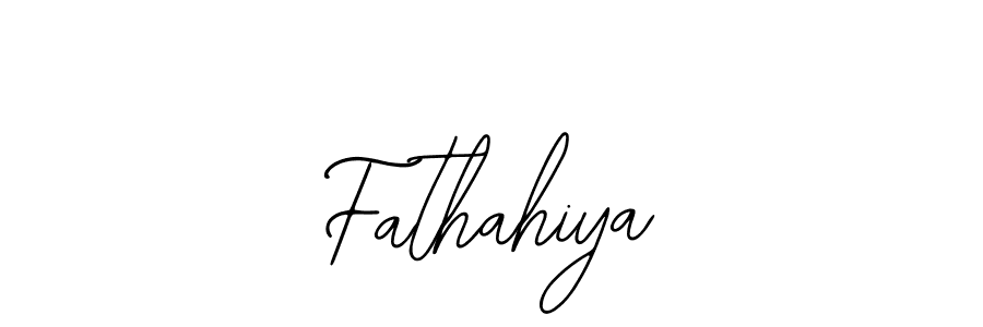 Use a signature maker to create a handwritten signature online. With this signature software, you can design (Bearetta-2O07w) your own signature for name Fathahiya. Fathahiya signature style 12 images and pictures png