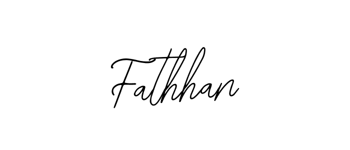 Design your own signature with our free online signature maker. With this signature software, you can create a handwritten (Bearetta-2O07w) signature for name Fathhan. Fathhan signature style 12 images and pictures png