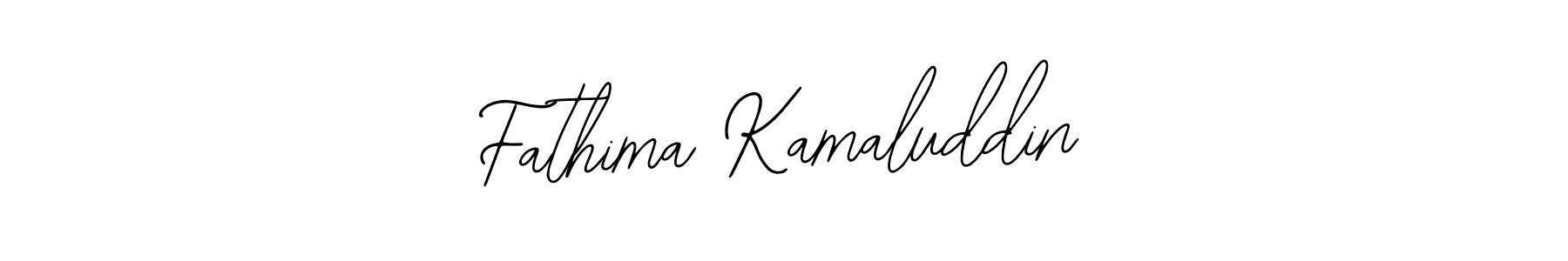 You should practise on your own different ways (Bearetta-2O07w) to write your name (Fathima Kamaluddin) in signature. don't let someone else do it for you. Fathima Kamaluddin signature style 12 images and pictures png