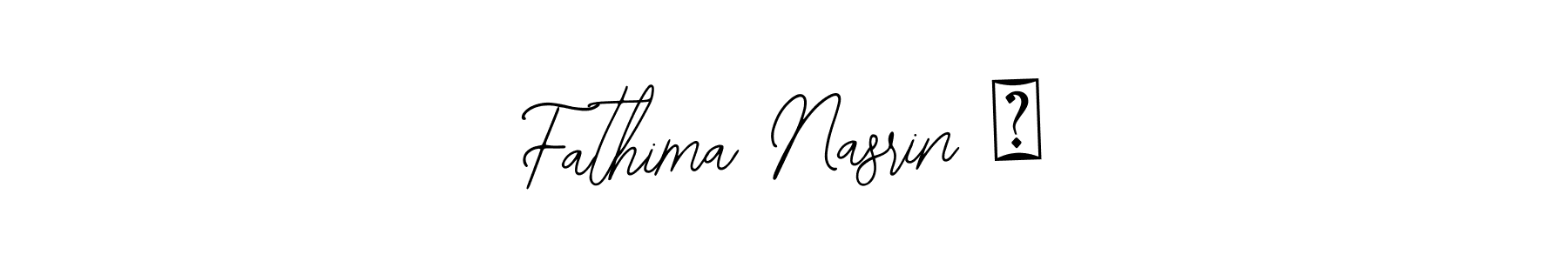 The best way (Bearetta-2O07w) to make a short signature is to pick only two or three words in your name. The name Fathima Nasrin ❤ include a total of six letters. For converting this name. Fathima Nasrin ❤ signature style 12 images and pictures png