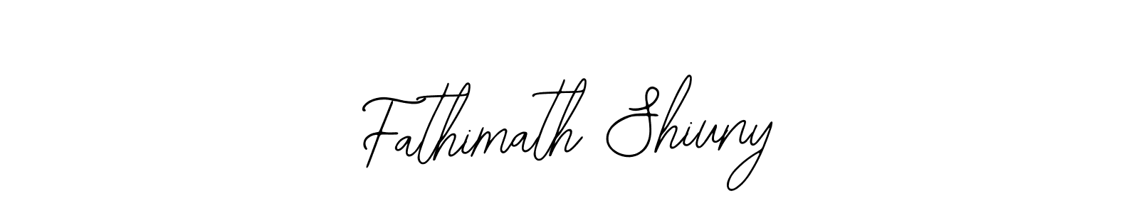 You should practise on your own different ways (Bearetta-2O07w) to write your name (Fathimath Shiuny) in signature. don't let someone else do it for you. Fathimath Shiuny signature style 12 images and pictures png