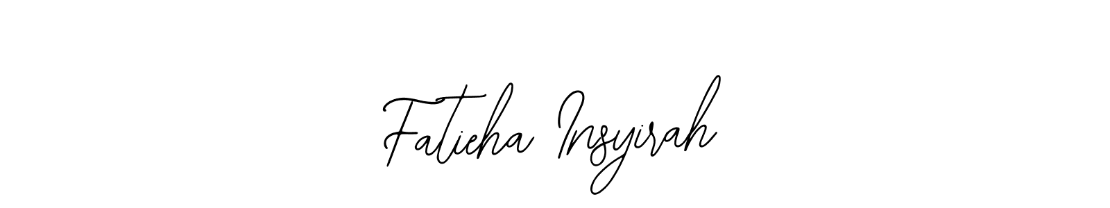 Make a beautiful signature design for name Fatieha Insyirah. With this signature (Bearetta-2O07w) style, you can create a handwritten signature for free. Fatieha Insyirah signature style 12 images and pictures png