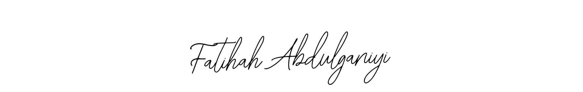 It looks lik you need a new signature style for name Fatihah Abdulganiyi. Design unique handwritten (Bearetta-2O07w) signature with our free signature maker in just a few clicks. Fatihah Abdulganiyi signature style 12 images and pictures png
