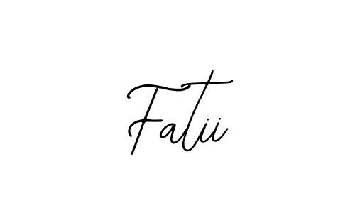 How to make Fatii name signature. Use Bearetta-2O07w style for creating short signs online. This is the latest handwritten sign. Fatii signature style 12 images and pictures png