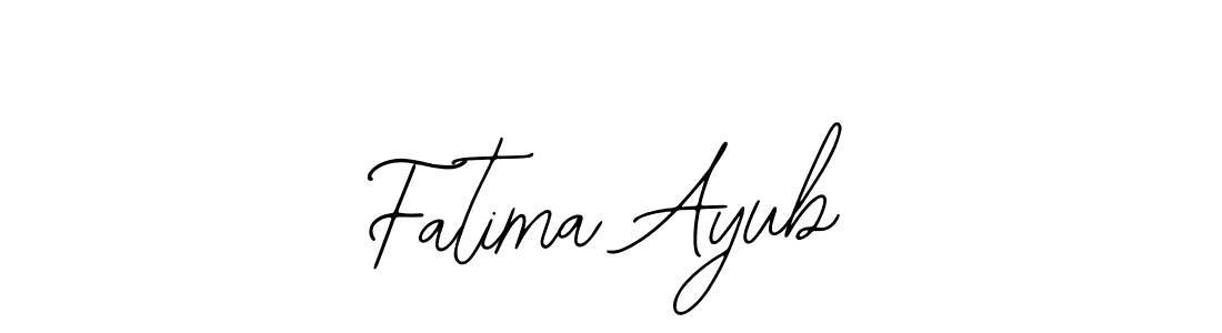 How to make Fatima Ayub name signature. Use Bearetta-2O07w style for creating short signs online. This is the latest handwritten sign. Fatima Ayub signature style 12 images and pictures png