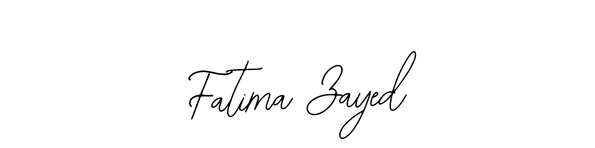 You should practise on your own different ways (Bearetta-2O07w) to write your name (Fatima Zayed) in signature. don't let someone else do it for you. Fatima Zayed signature style 12 images and pictures png