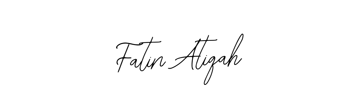How to make Fatin Atiqah name signature. Use Bearetta-2O07w style for creating short signs online. This is the latest handwritten sign. Fatin Atiqah signature style 12 images and pictures png