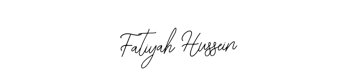 How to make Fatiyah Hussein name signature. Use Bearetta-2O07w style for creating short signs online. This is the latest handwritten sign. Fatiyah Hussein signature style 12 images and pictures png