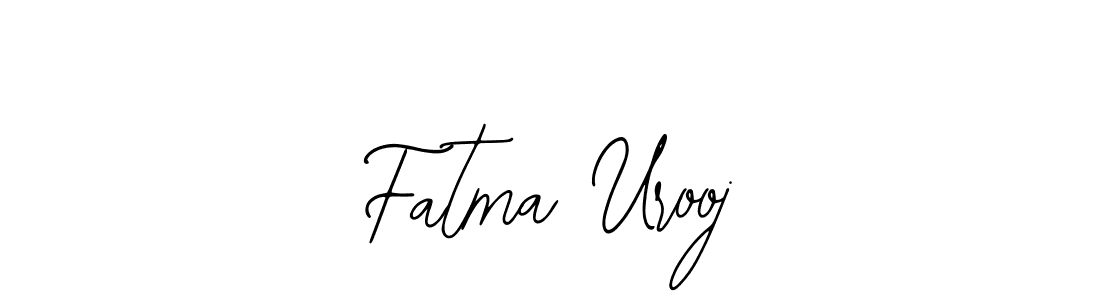 How to make Fatma Urooj name signature. Use Bearetta-2O07w style for creating short signs online. This is the latest handwritten sign. Fatma Urooj signature style 12 images and pictures png