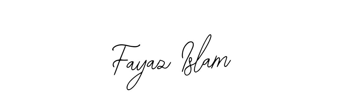 How to make Fayaz Islam name signature. Use Bearetta-2O07w style for creating short signs online. This is the latest handwritten sign. Fayaz Islam signature style 12 images and pictures png