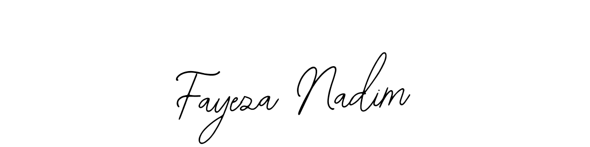 How to make Fayeza Nadim name signature. Use Bearetta-2O07w style for creating short signs online. This is the latest handwritten sign. Fayeza Nadim signature style 12 images and pictures png