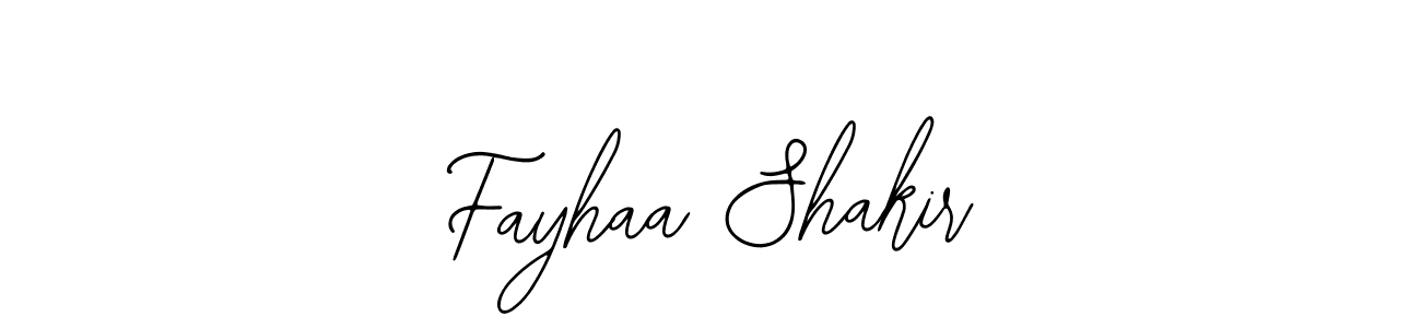 The best way (Bearetta-2O07w) to make a short signature is to pick only two or three words in your name. The name Fayhaa Shakir include a total of six letters. For converting this name. Fayhaa Shakir signature style 12 images and pictures png