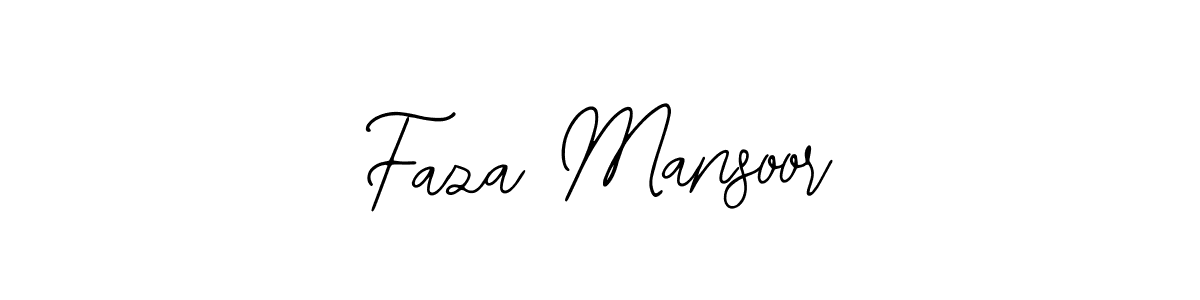 You should practise on your own different ways (Bearetta-2O07w) to write your name (Faza Mansoor) in signature. don't let someone else do it for you. Faza Mansoor signature style 12 images and pictures png