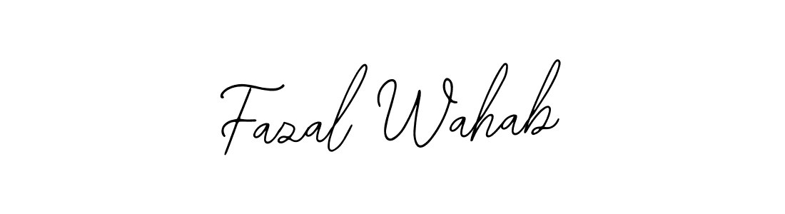 Use a signature maker to create a handwritten signature online. With this signature software, you can design (Bearetta-2O07w) your own signature for name Fazal Wahab. Fazal Wahab signature style 12 images and pictures png