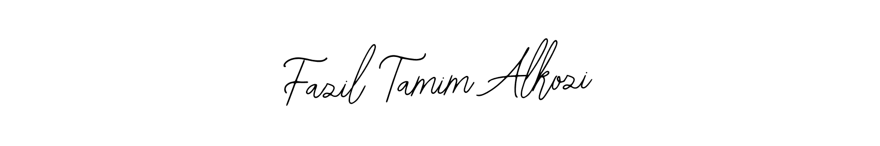 How to make Fazil Tamim Alkozi name signature. Use Bearetta-2O07w style for creating short signs online. This is the latest handwritten sign. Fazil Tamim Alkozi signature style 12 images and pictures png