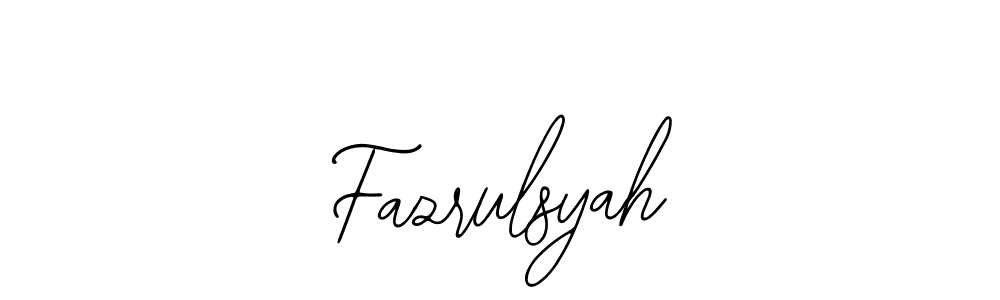 Design your own signature with our free online signature maker. With this signature software, you can create a handwritten (Bearetta-2O07w) signature for name Fazrulsyah. Fazrulsyah signature style 12 images and pictures png