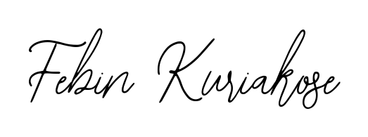 You should practise on your own different ways (Bearetta-2O07w) to write your name (Febin Kuriakose) in signature. Don't let someone else do it for you. Febin Kuriakose signature style 12 images and pictures png