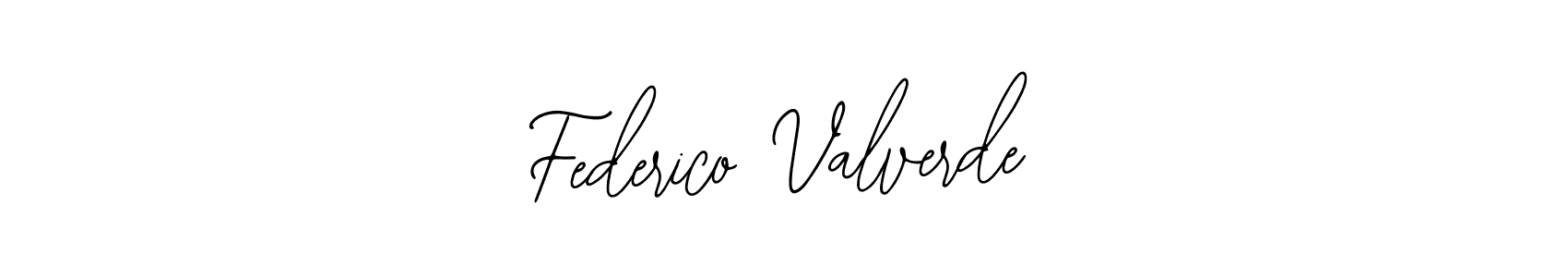 How to make Federico Valverde name signature. Use Bearetta-2O07w style for creating short signs online. This is the latest handwritten sign. Federico Valverde signature style 12 images and pictures png