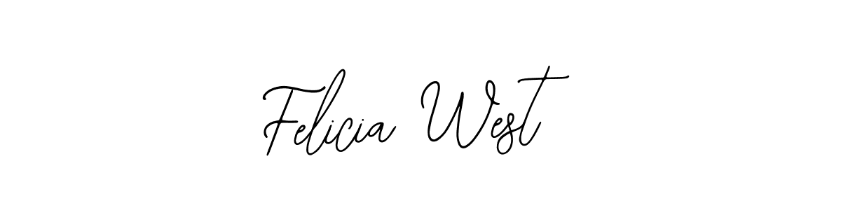 How to make Felicia West name signature. Use Bearetta-2O07w style for creating short signs online. This is the latest handwritten sign. Felicia West signature style 12 images and pictures png