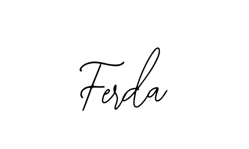 How to make Ferda name signature. Use Bearetta-2O07w style for creating short signs online. This is the latest handwritten sign. Ferda signature style 12 images and pictures png