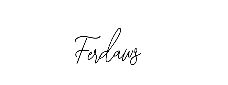 The best way (Bearetta-2O07w) to make a short signature is to pick only two or three words in your name. The name Ferdaws  include a total of six letters. For converting this name. Ferdaws  signature style 12 images and pictures png