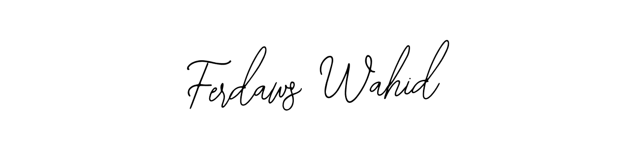Make a beautiful signature design for name Ferdaws Wahid. With this signature (Bearetta-2O07w) style, you can create a handwritten signature for free. Ferdaws Wahid signature style 12 images and pictures png