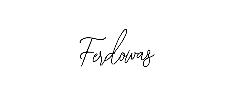 Use a signature maker to create a handwritten signature online. With this signature software, you can design (Bearetta-2O07w) your own signature for name Ferdowas. Ferdowas signature style 12 images and pictures png